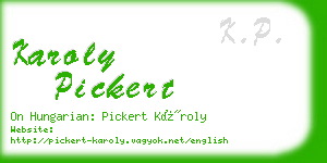 karoly pickert business card